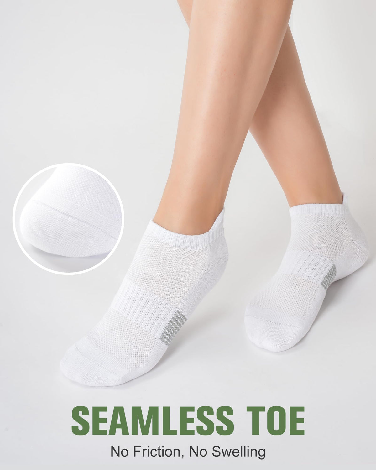 Women's Bamboo Viscose Ankle Socks, 6 Pairs X7369