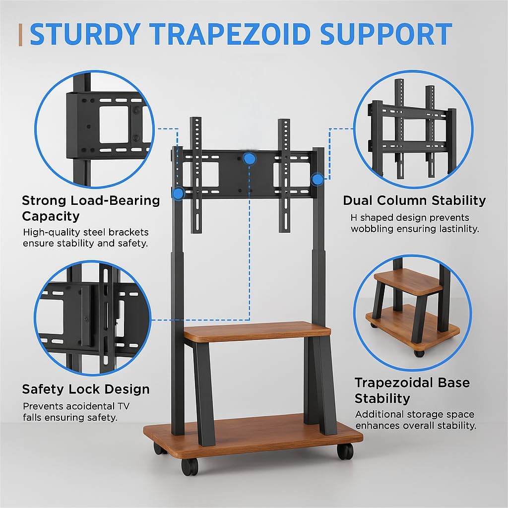 Rolling TV Stand for 32-80 Inch TVs V760