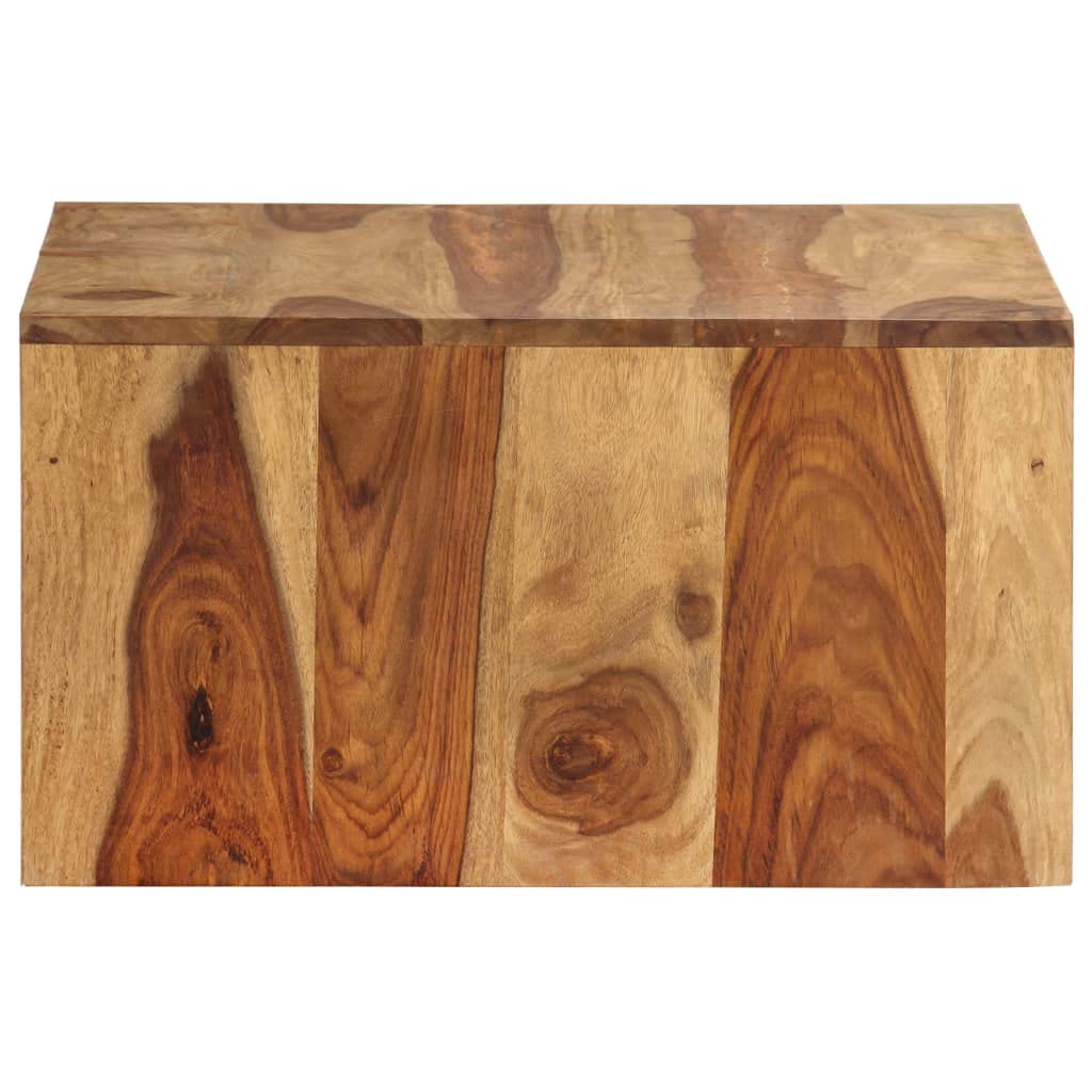 Brown Set of 2 Solid Sheesham Wood Rectangular Nesting Coffee Table L938876