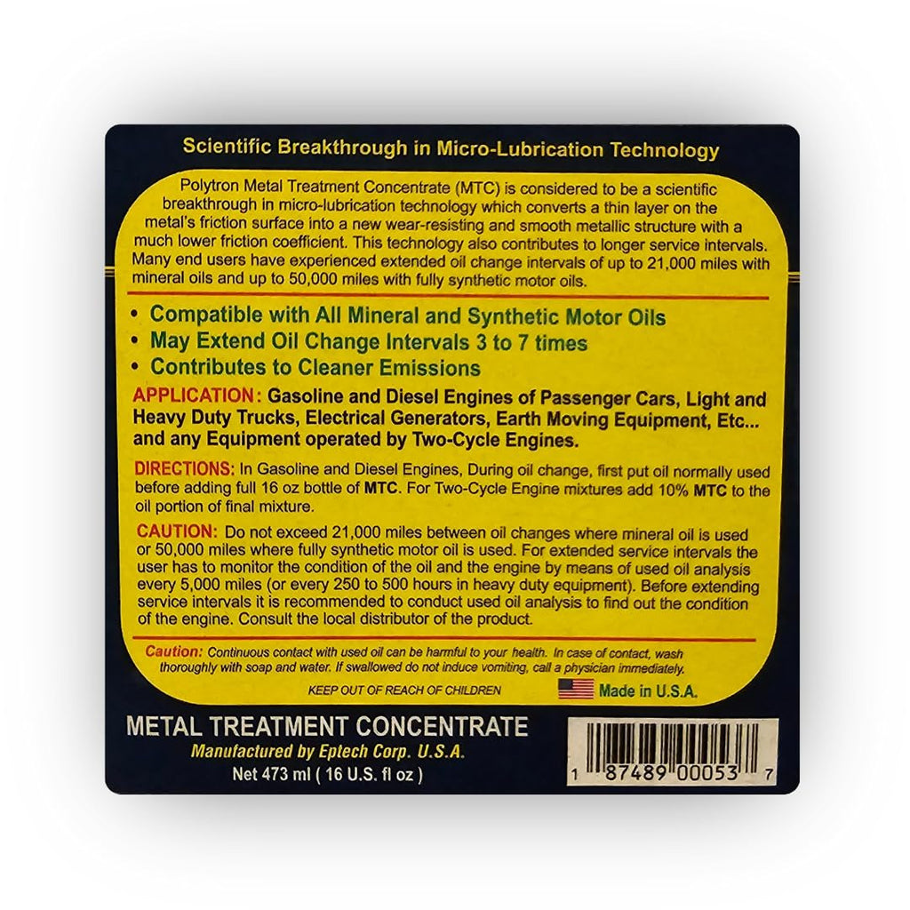 Metal Treatment Concentrate Oil Additive 1/2 Qt Bottle N256269