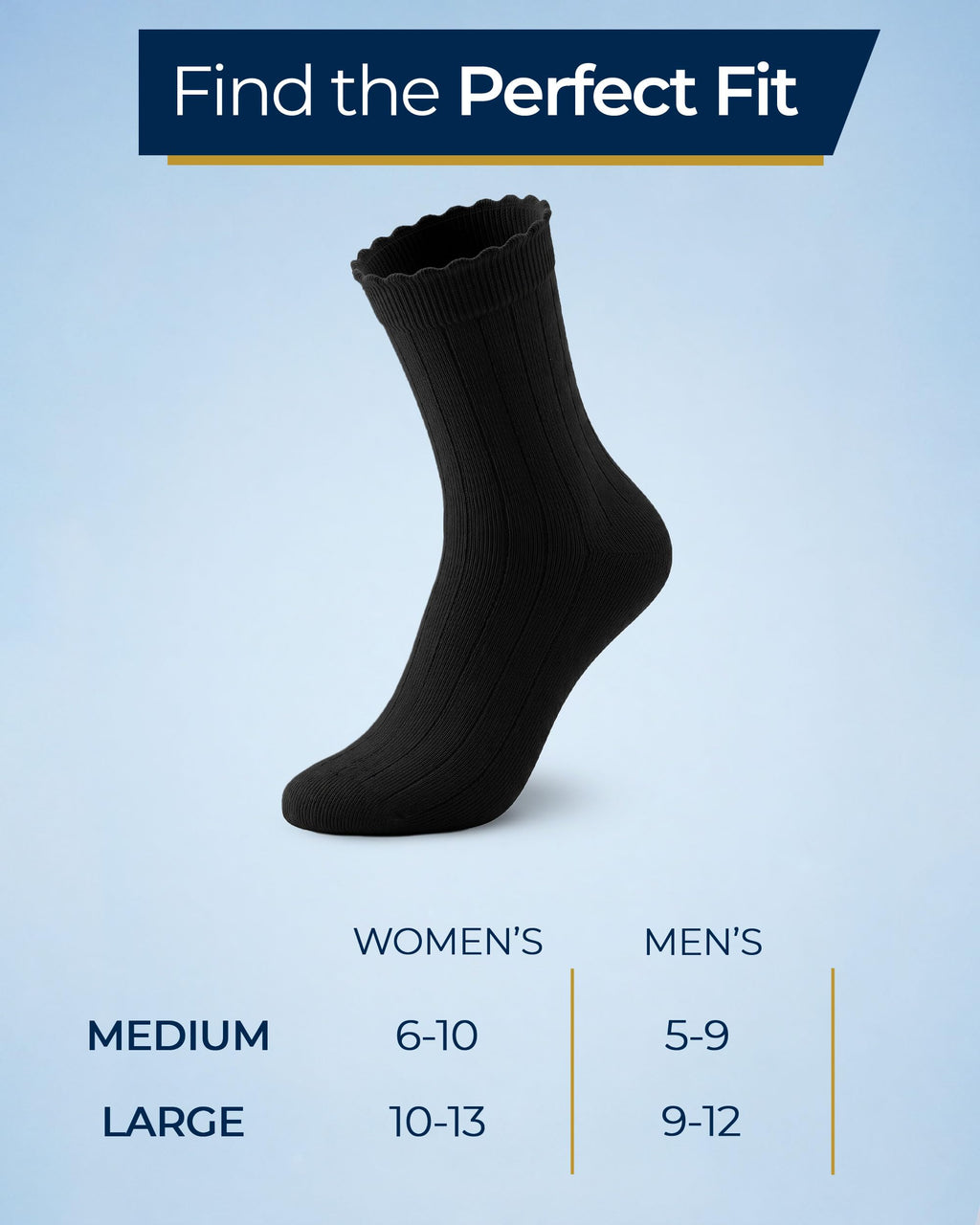 Knit Bamboo Viscose Diabetic Socks 6 Pairs Y986934