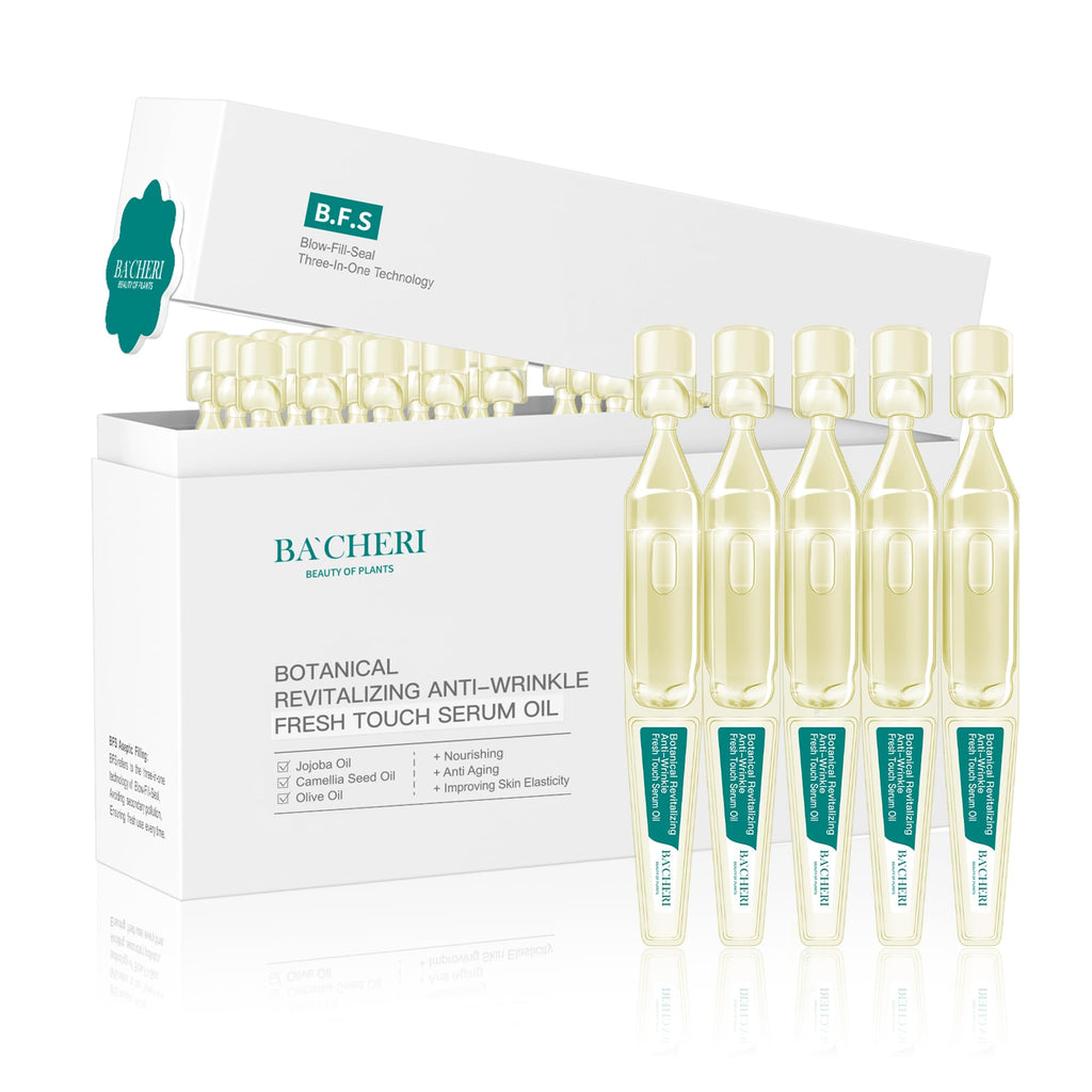 Anti-Aging Face Oil Serum Ampoules with Squalane, Camellia, Jojoba & Meadowfoam Seed Oil, 1ml x 30 G2354
