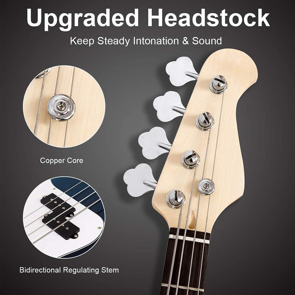 Full Size 4 String Electric Bass Guitar with Bag R18232