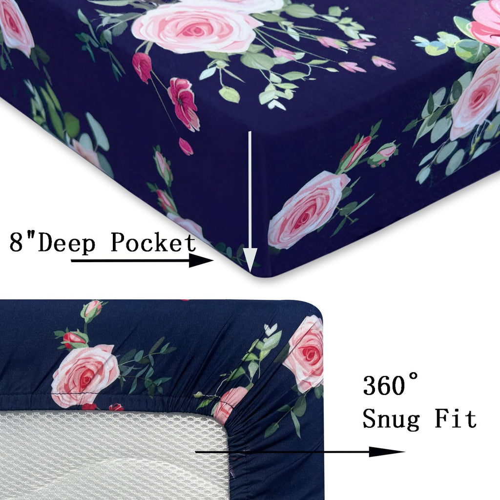 3 Pack Soft Crib Sheets 28'' X 52'' Microfiber W2757