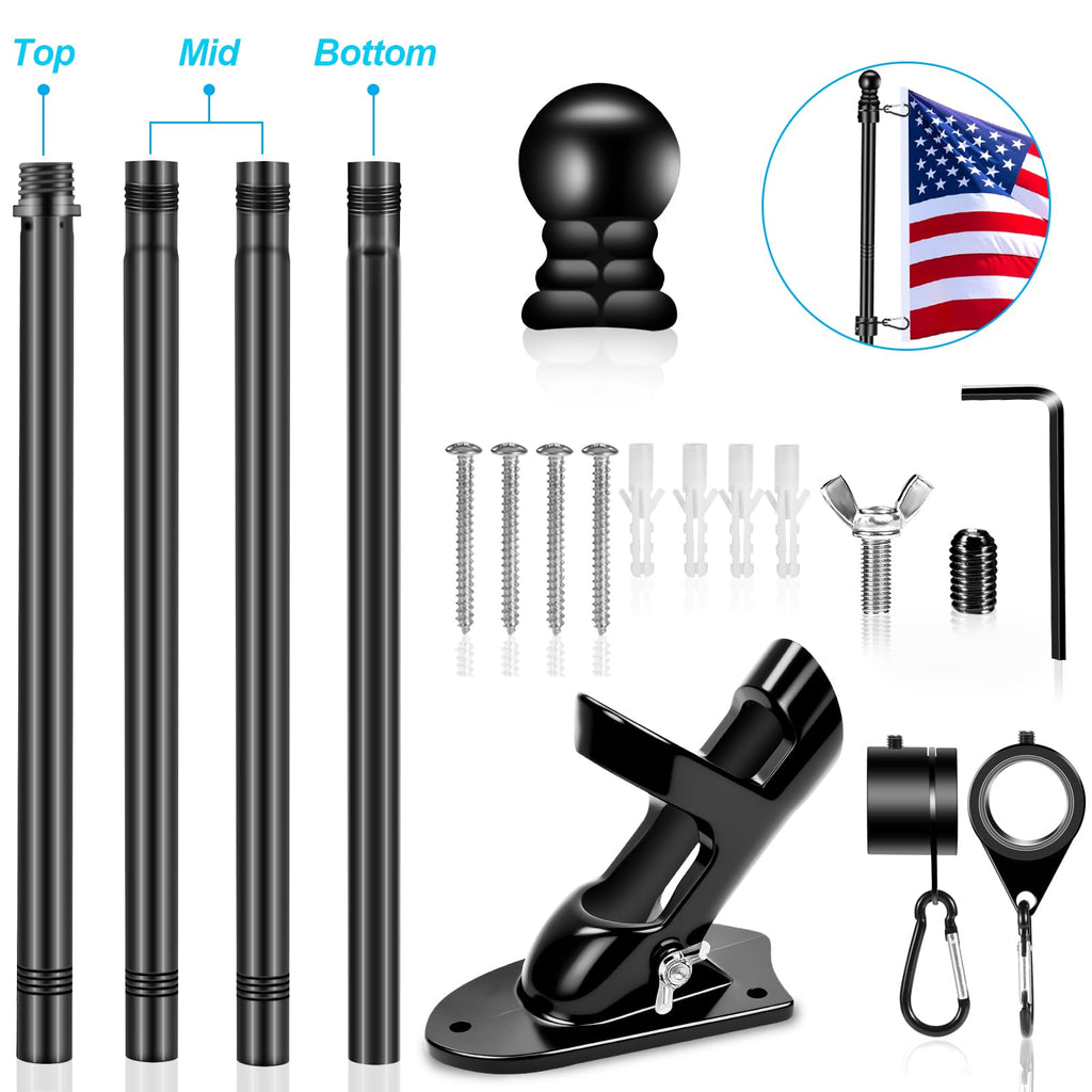 5 FT Stainless Steel Flag Pole Kit with Holder Bracket I227