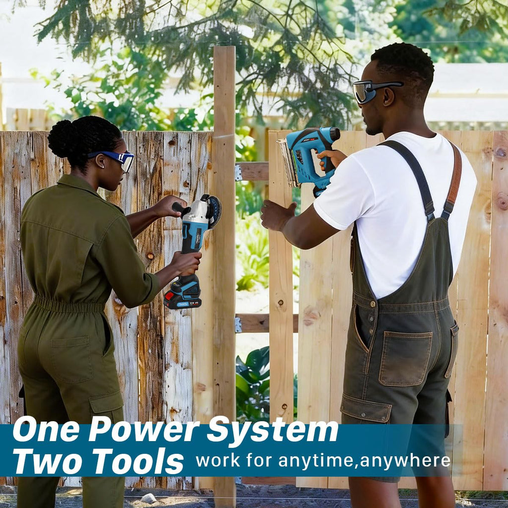 2-in-1 Cordless Nail Gun with Angle Grinder G26482