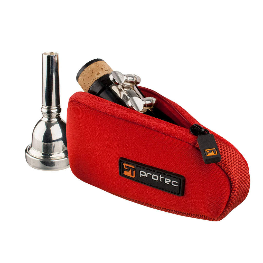 Red Neoprene Trombone/Alto Saxophone Mouthpiece Pouch J886