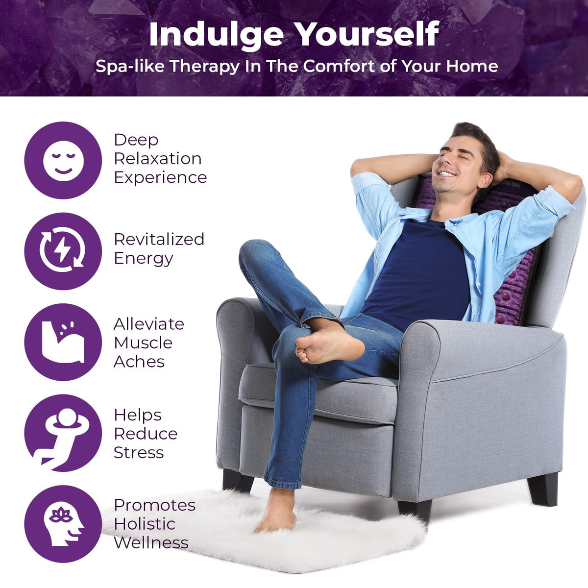 Far Infrared Amethyst Heating Pad Mini 32" L x 20"W U831442