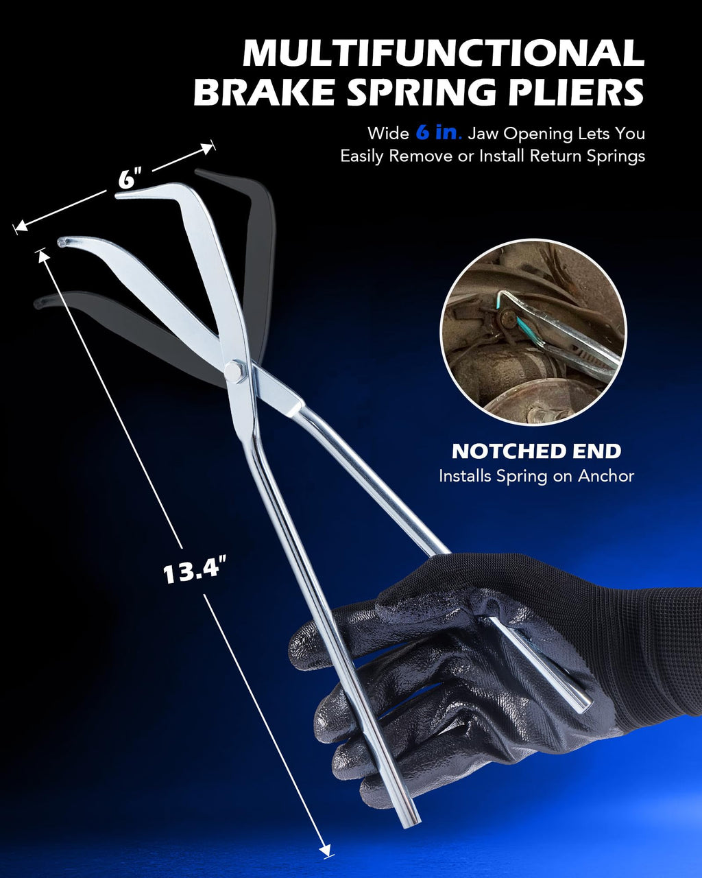10pc Drum Brake Tool Kit with Spring Pliers and Adjusting Spoons Set Q6038