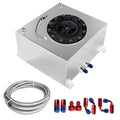 5 Gallon Polished Aluminum Fuel Cell with Cap Level Sender 6AN 12FT Fuel Line Kit F84481