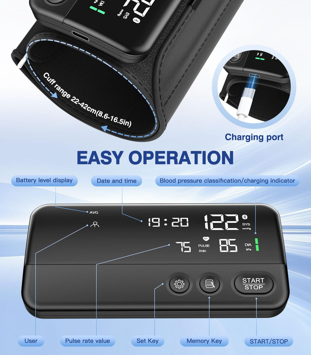 Upper Arm Blood Pressure Monitor with 8.6"-16.5" BP Cuff M7986