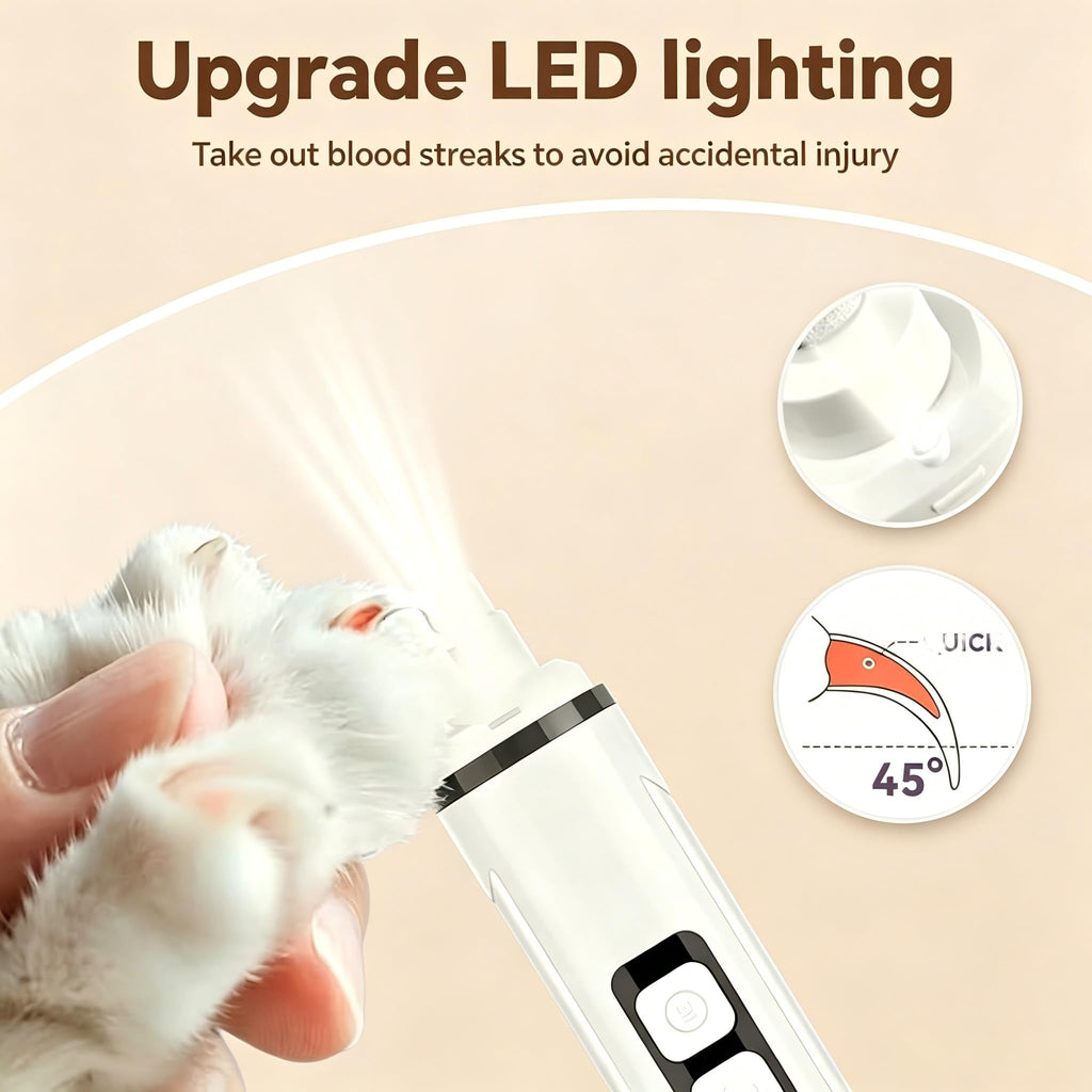 3-Speed Dog & Cat Nail Grinder with LED Light X652