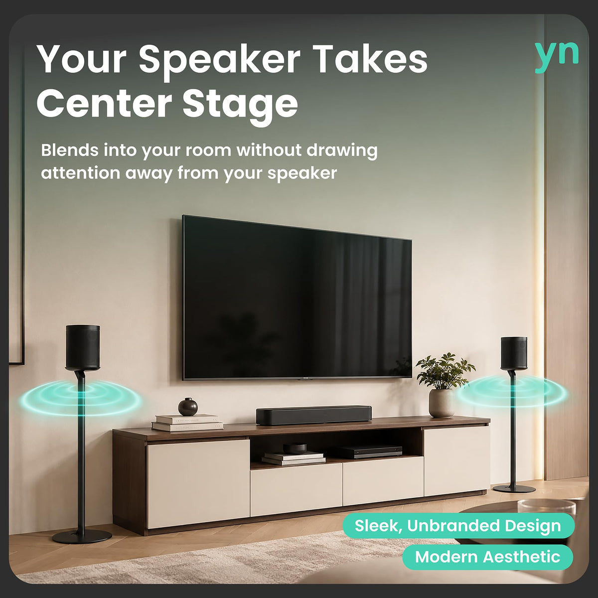 Black 2 Pack Speaker Stands B9883
