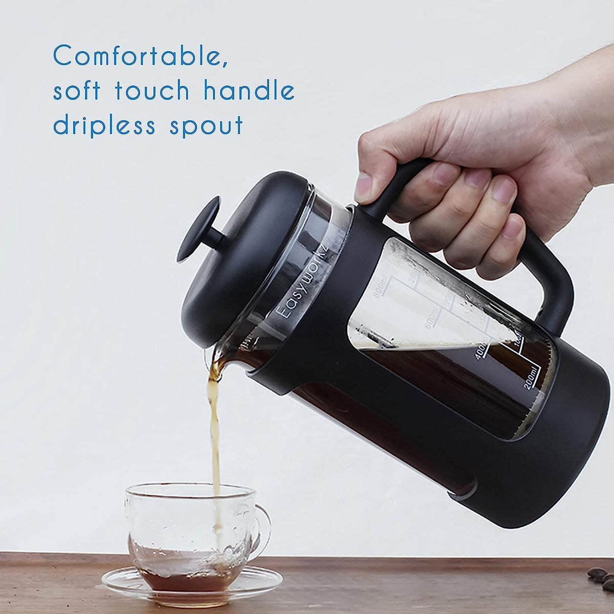 12 oz French Press with Manual Coffee Grinder U392