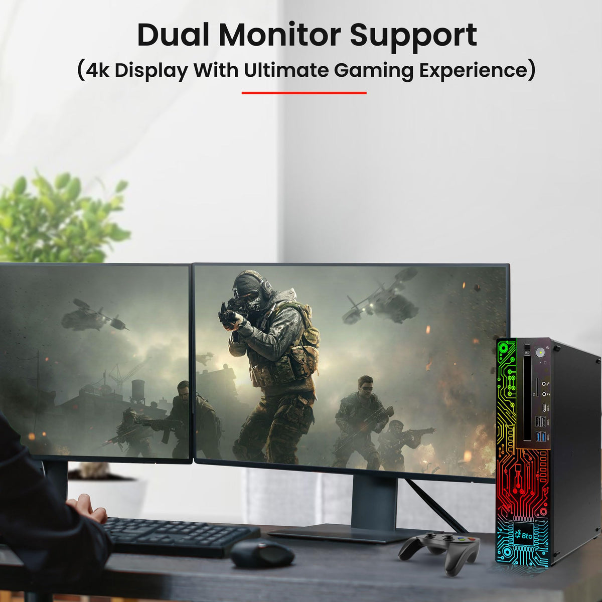RGB Gaming Desktop PC Intel i5 16GB Ram 512GB SSD GeForce GT 1030 Windows 11 Pro D9748