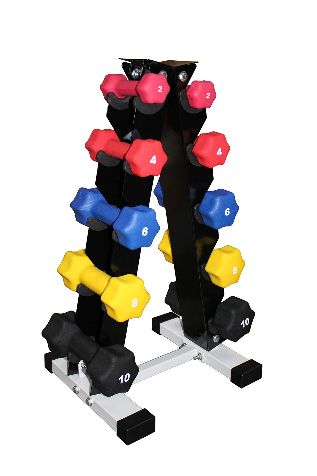 Neoprene Dumbbell Set with Rack M5792