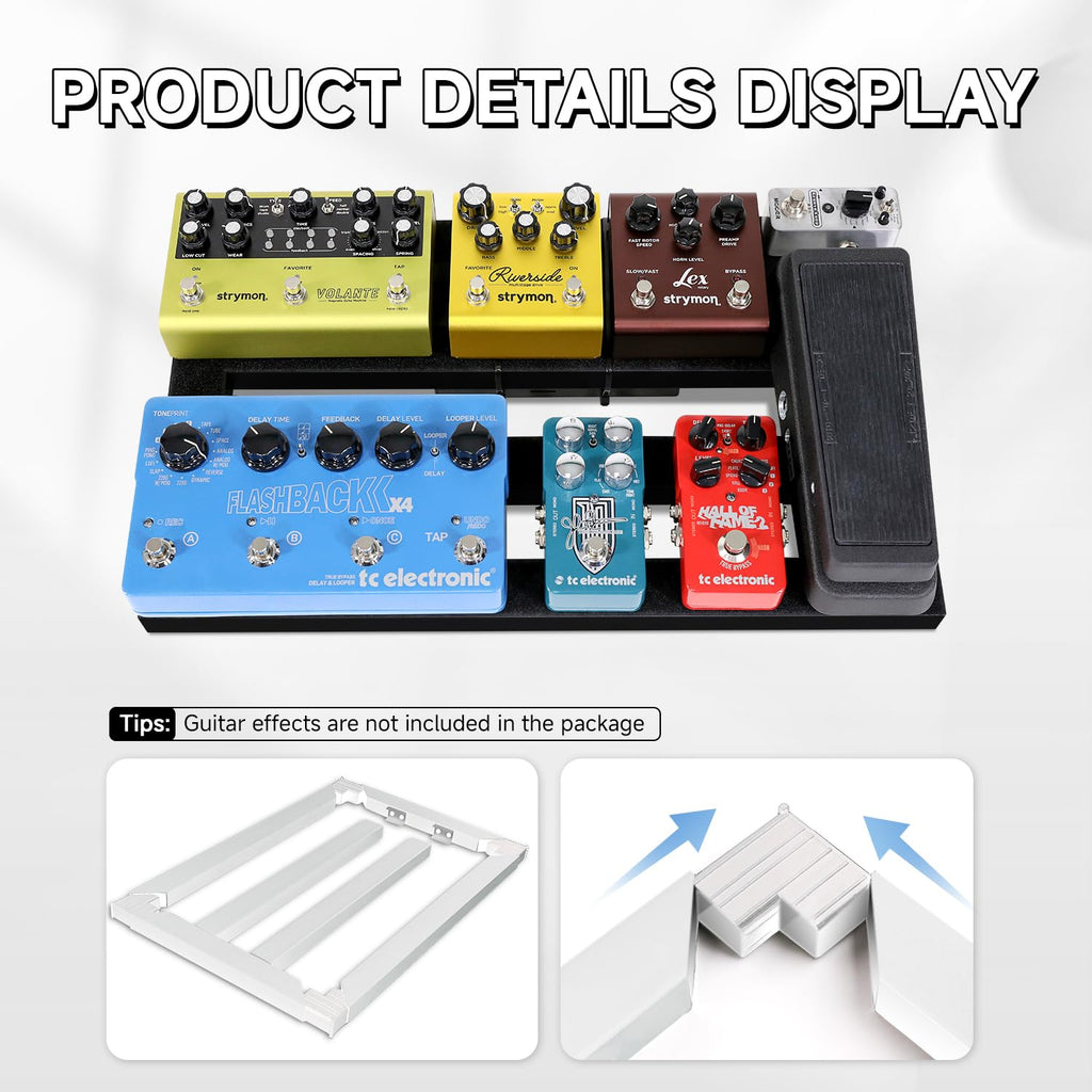Aluminum Alloy Guitar Pedal Board with Carry Bag X354