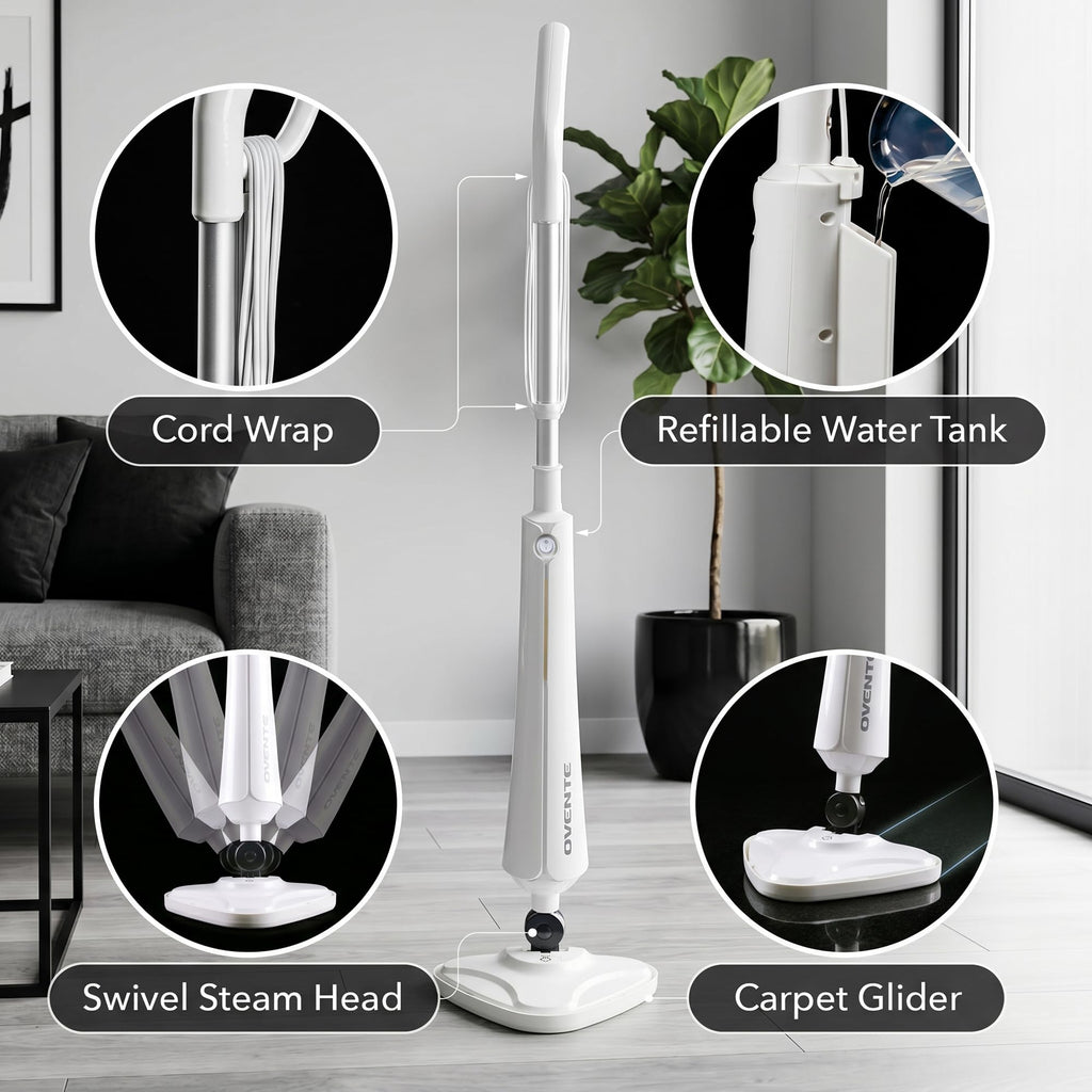 White Electric Steam Mop Cleaner W4562