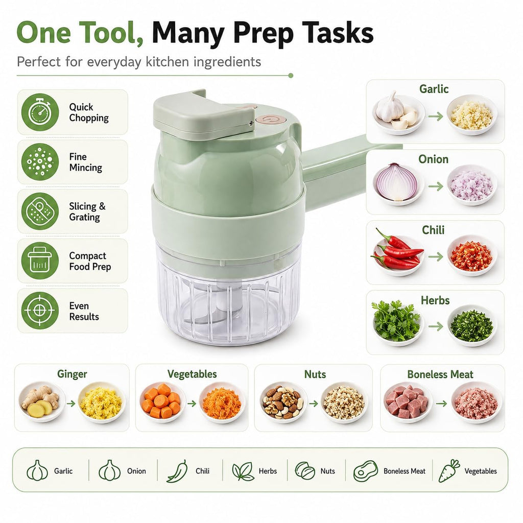 Electric 5-in-1 Handheld Vegetable Chopper G925907