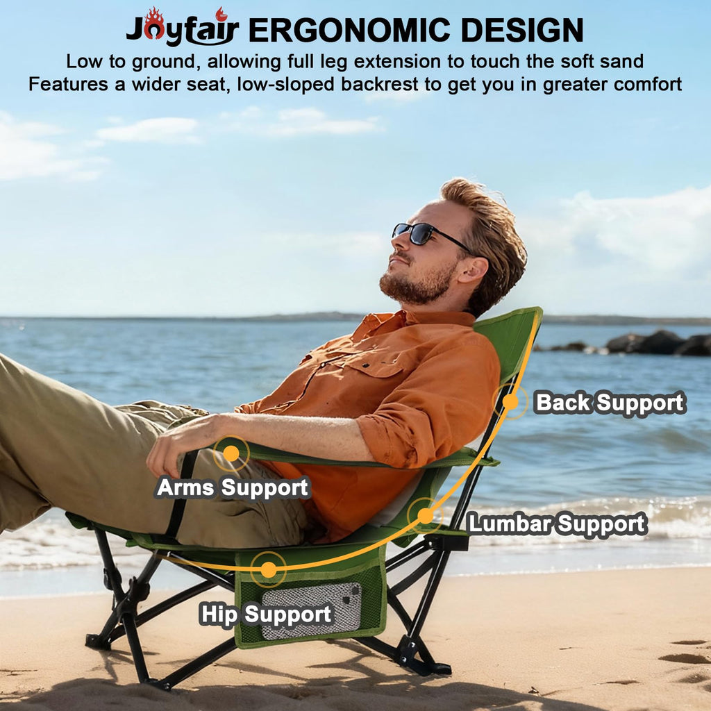 Green Folding Camping Chair 2 Pack H5004