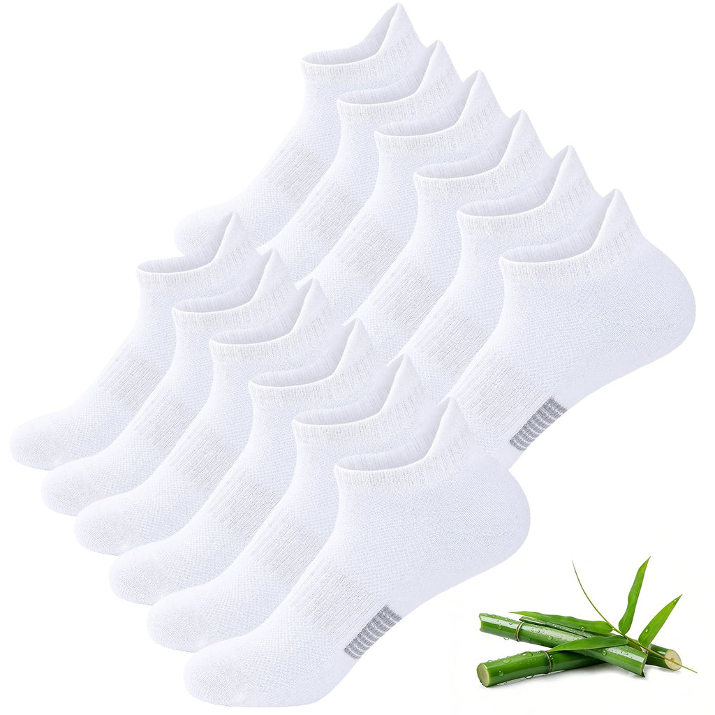 Women's Bamboo Viscose Ankle Socks, 6 Pairs X7369