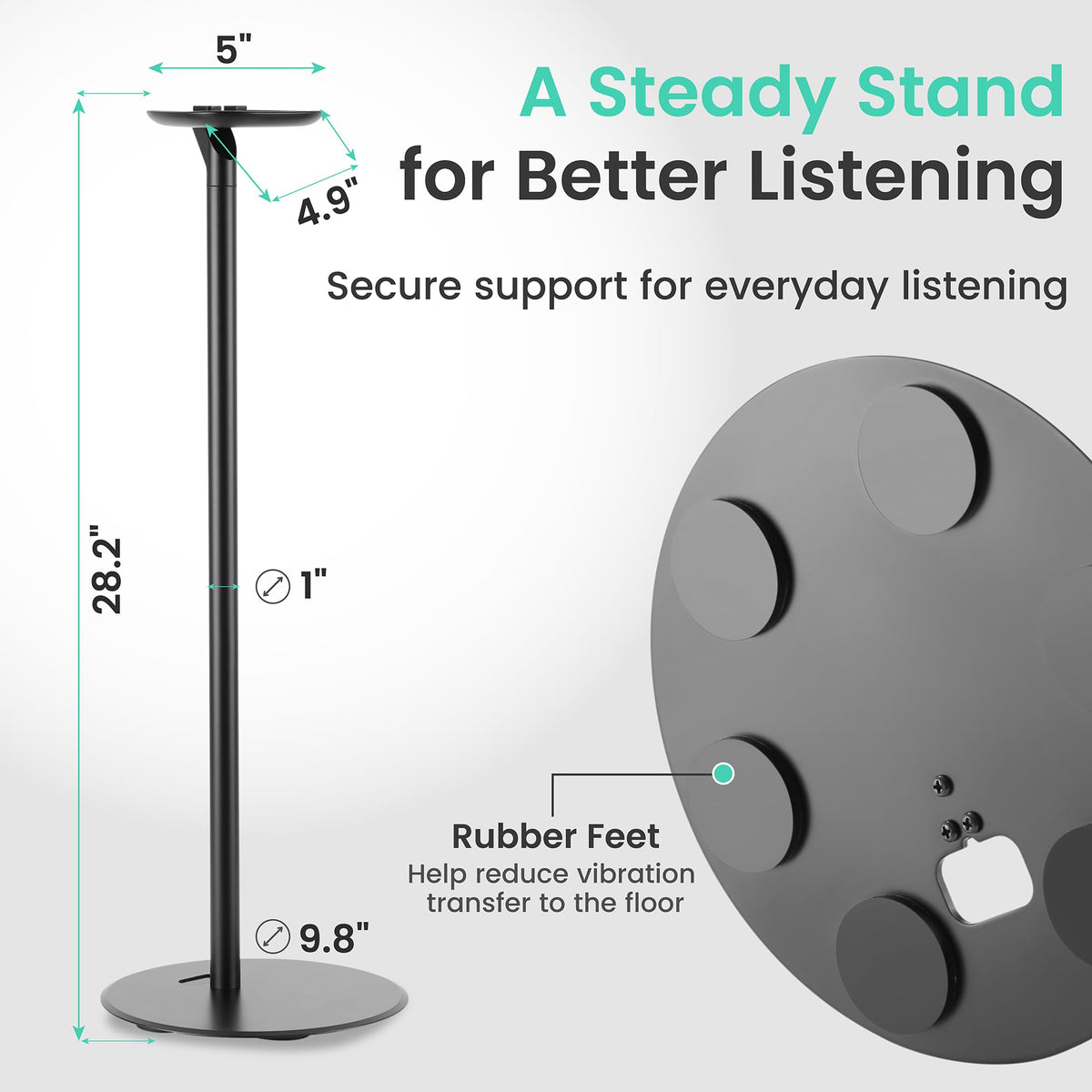 Black 2 Pack Speaker Stands B9883