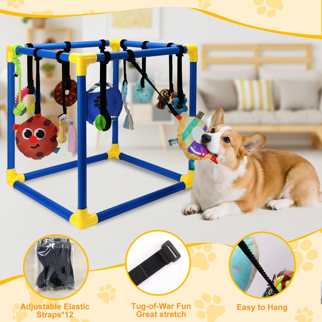 12 Toys Puppy Play Gym with Squeaky Toys M465387