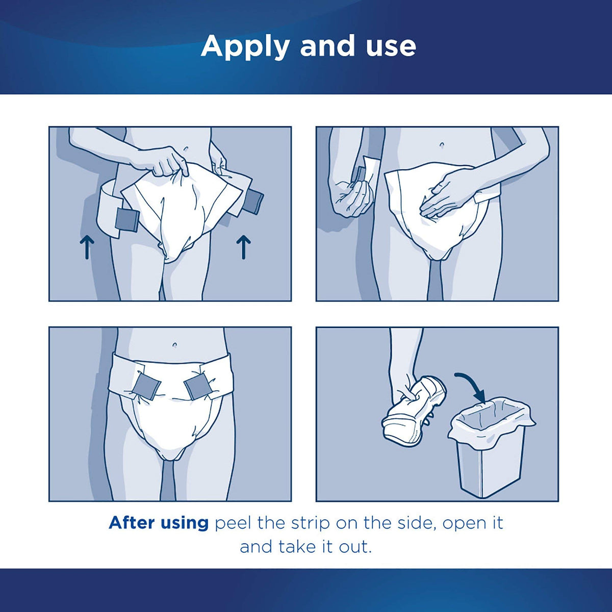 Adult Incontinence Briefs Medium Heavy Absorbency 96ct Case H45066