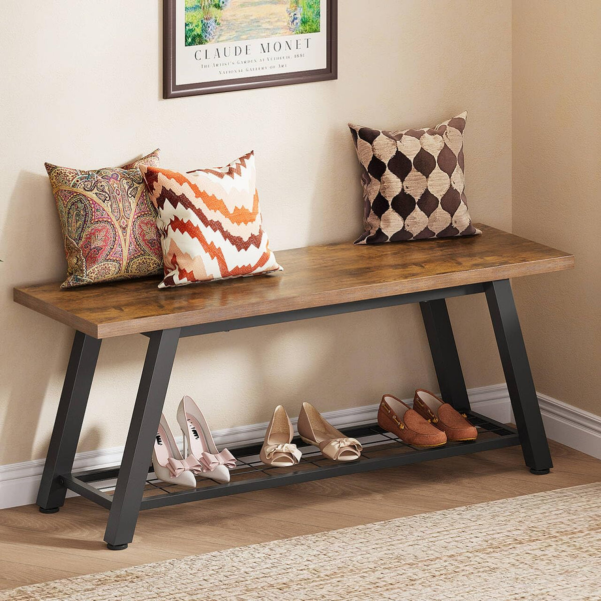 Storage Bench and Shoe Rack U320847