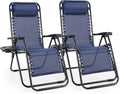 Oversized Blue Zero Gravity Chair Set of 2 D269111