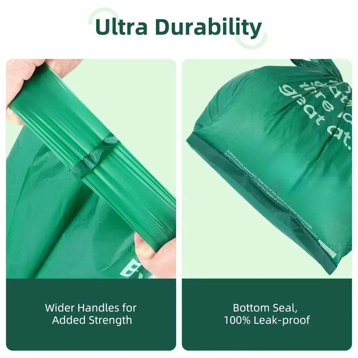 125 Count Large Unscented Cat Poop Bags with Handles D2763