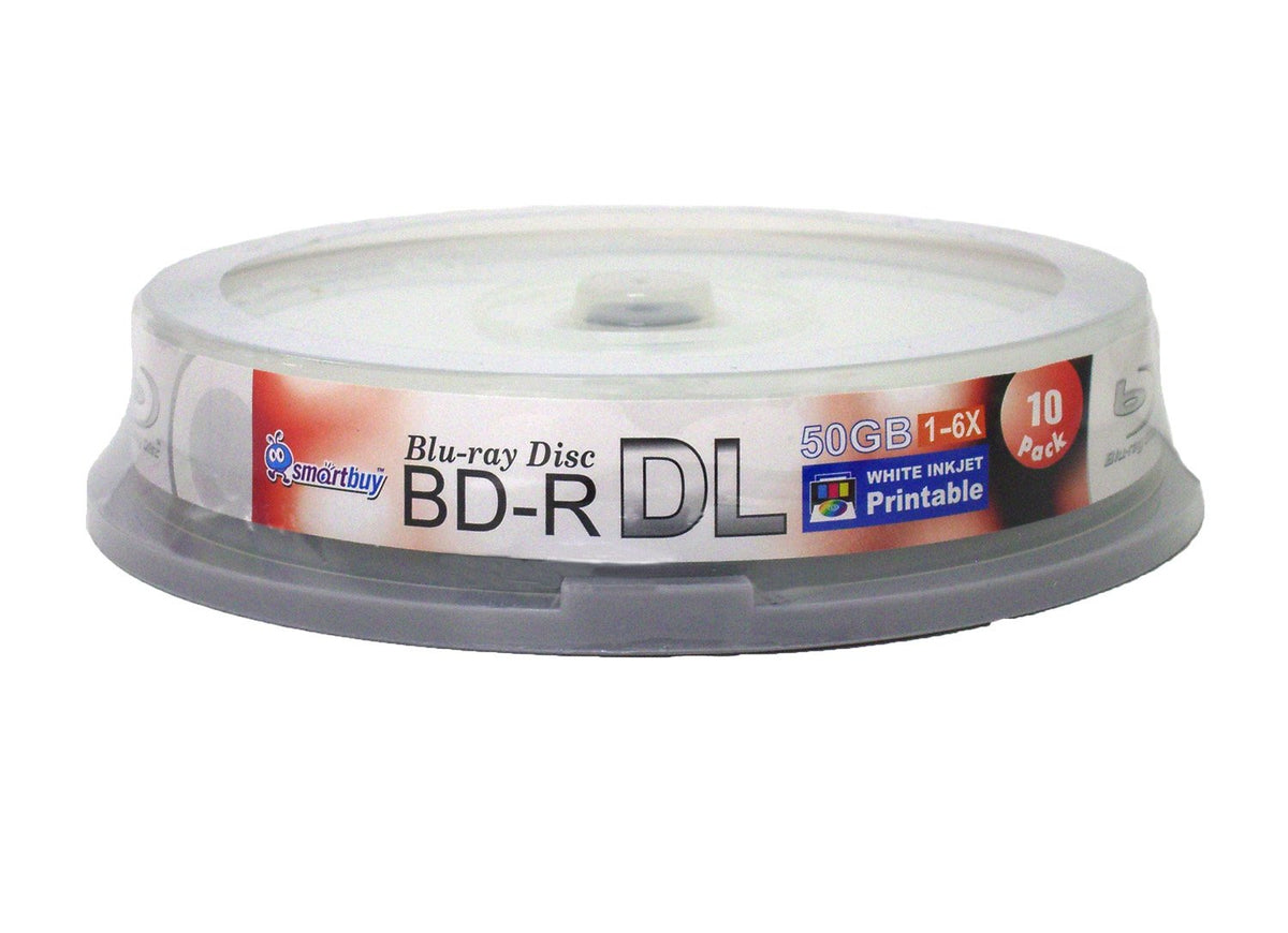 50gb 6X Blu-ray Bd-r Dl White Inkjet Hub Printable Disc (10-Disc) E2002