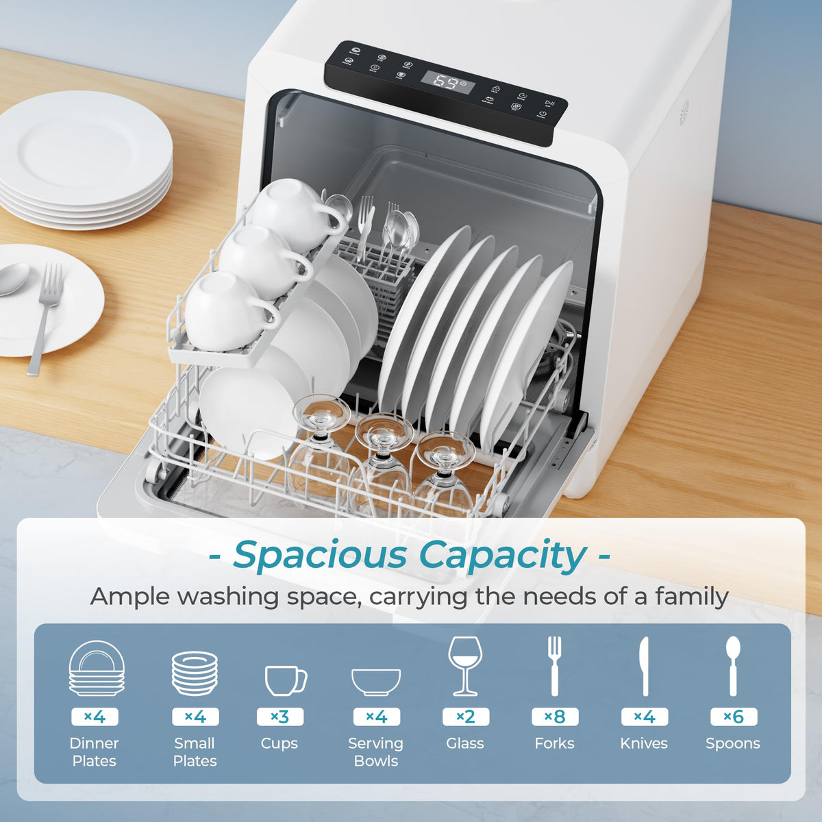 Countertop Dishwasher Portable with 5L Tank V49074