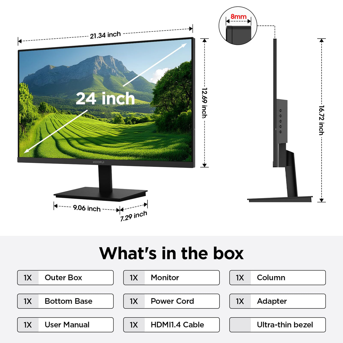 24-inch FHD 100Hz VA Computer Monitor N74646