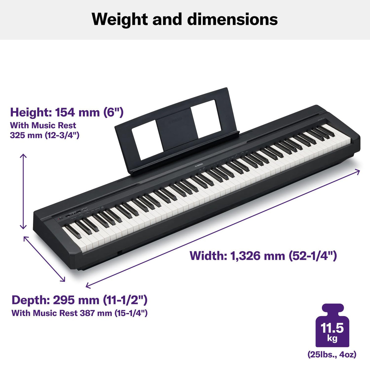88-Key Weighted Action Digital Piano with Sustain Pedal K383061