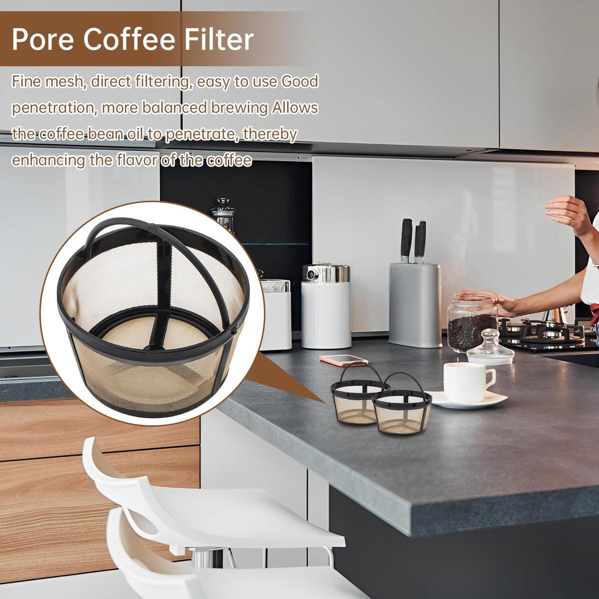 Reusable Coffee Filter Basket 8-12 Cup 2Pack M764581