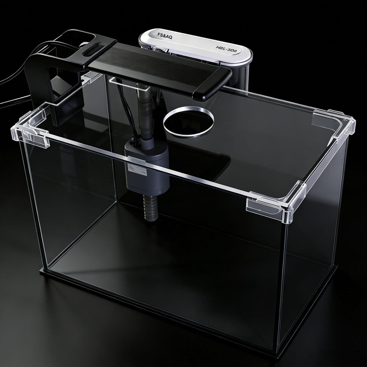 2.5 Gallon Betta Fish Tank with Filter Light and Lid P6874