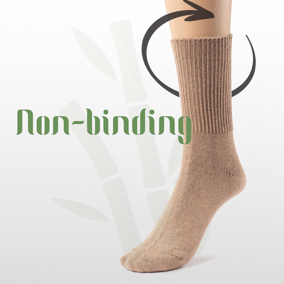 Diabetic Seamless Soft Crew Socks Bamboo Viscose G577