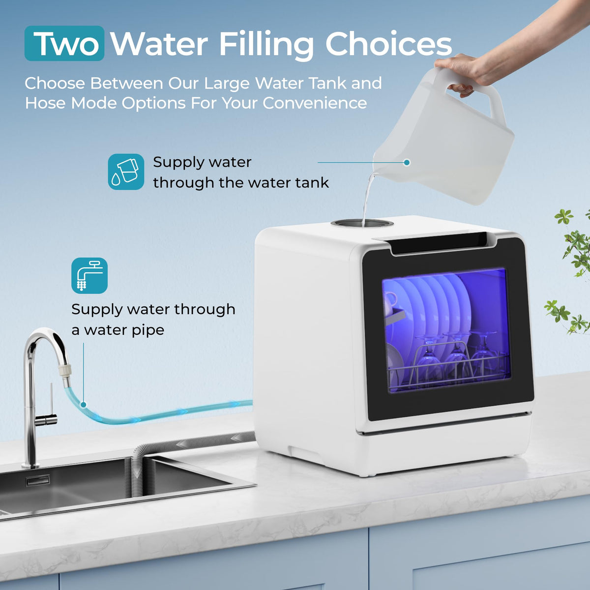 Countertop Dishwasher Portable with 5L Tank V49074