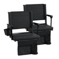 2 Pack Stadium Seats with Back Support & Cup Holders O15393