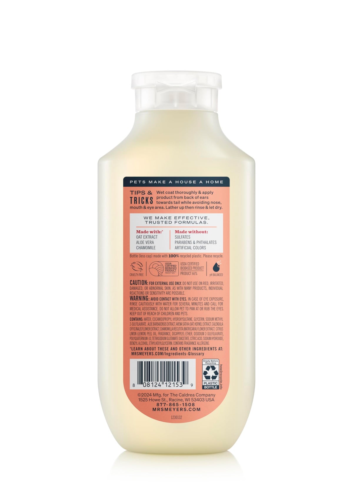 Dog Shampoo White Peach Scent 14oz P92856