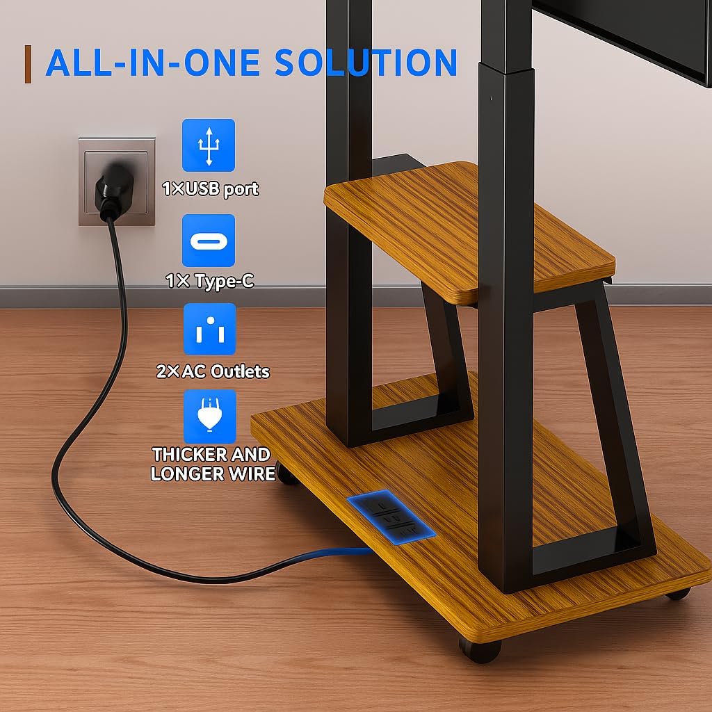 Rolling TV Stand for 32-80 Inch TVs V760