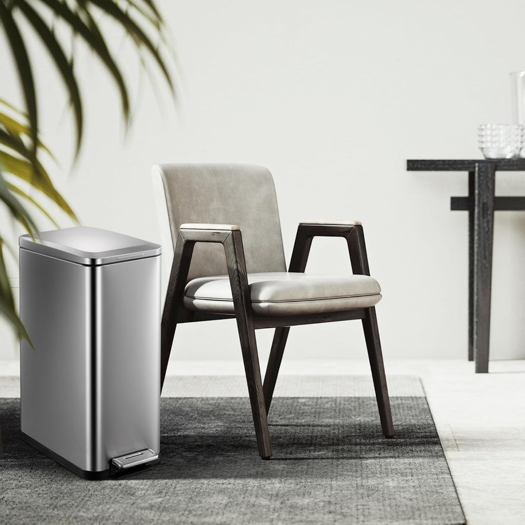 50L Slim Stainless Steel Kitchen Trash Can C6169