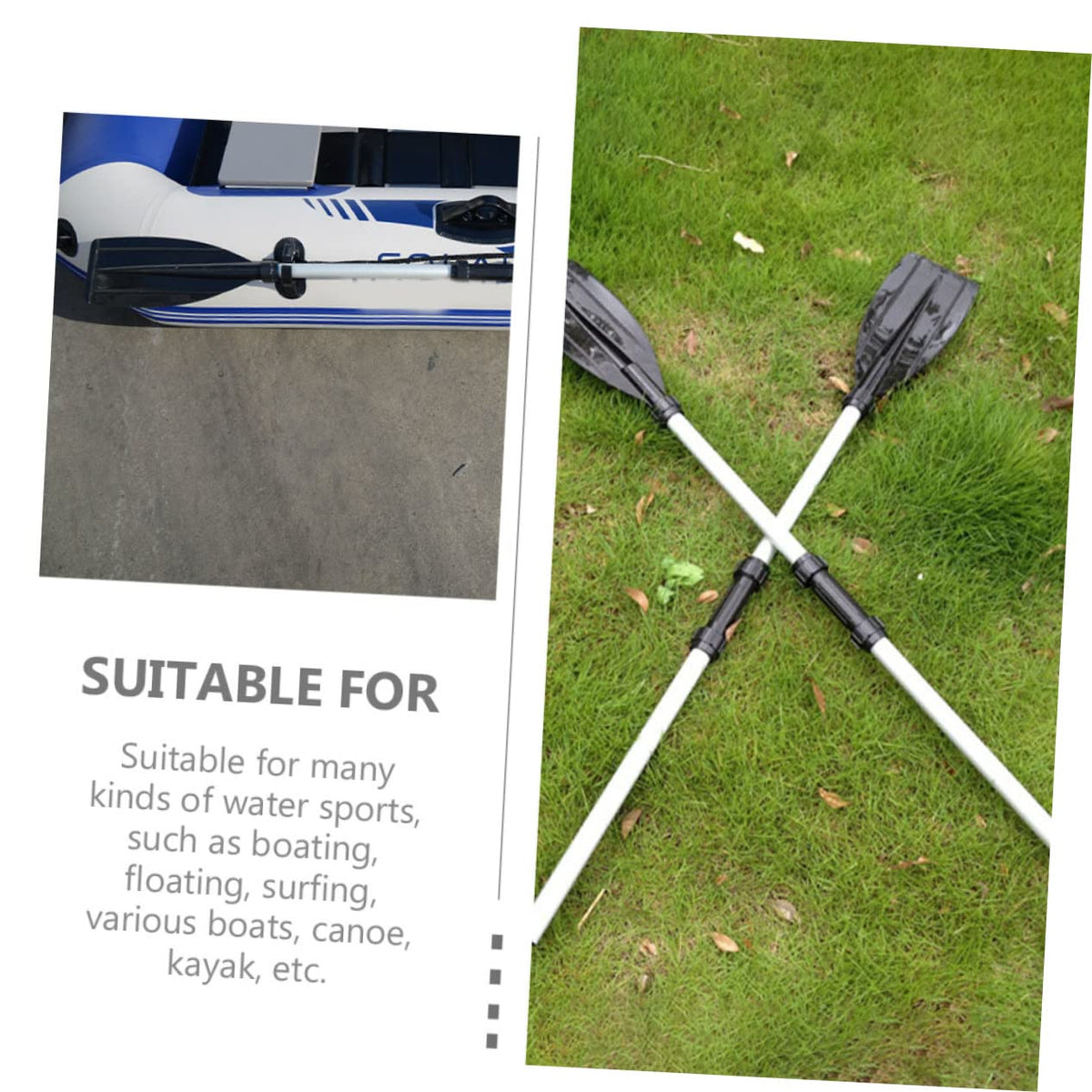 2pcs Aluminum Alloy Telescopic Kayak Paddles S820898