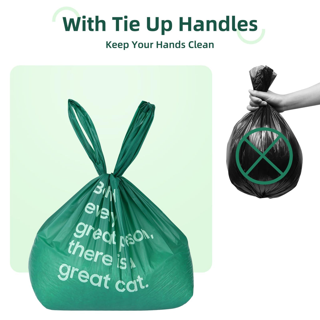 125 Count Large Unscented Cat Poop Bags with Handles D2763