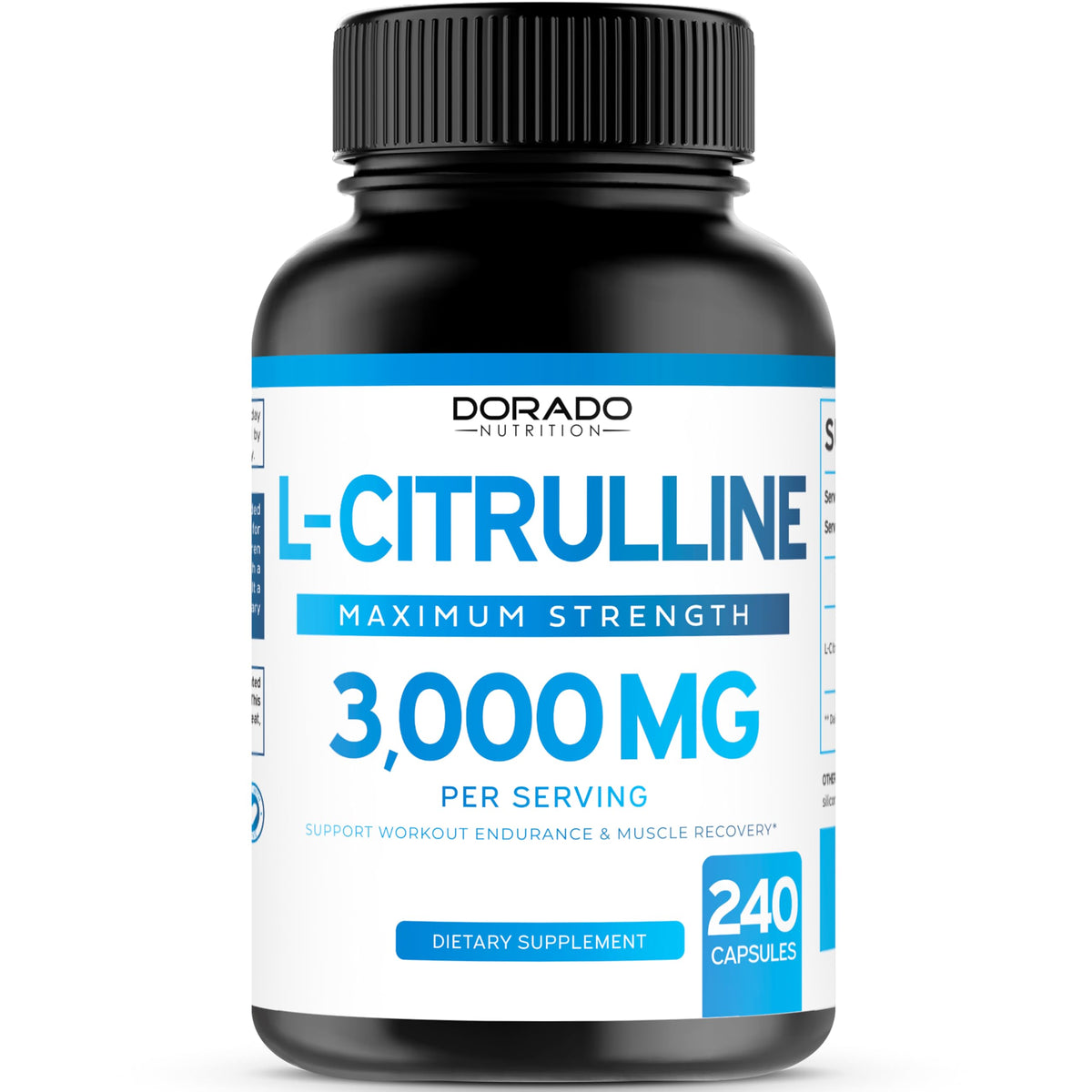 L Citrulline 3000mg & L Arginine Nitric Oxide Supplement 120 Count E2139