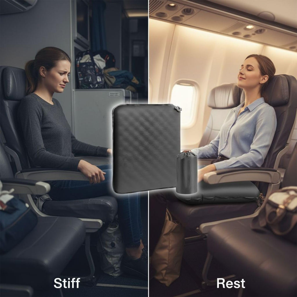 2 Pcs Inflatable Seat Cushion, 16.9 x 13 in Nylon TPU A489