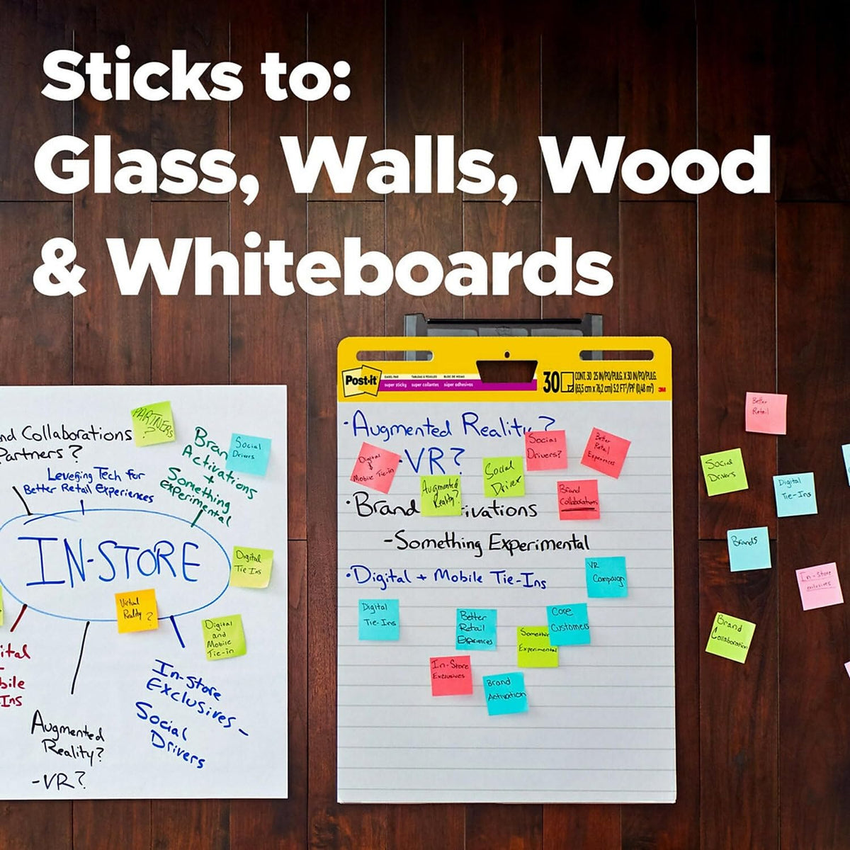 White Self-Stick Easel Pads, 25 x 30, 30 Sheets, 2/Pack X75380