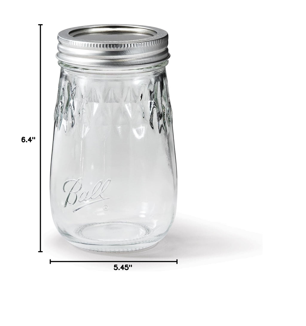 Glass Mason Jar Regular Mouth Pint Size 16 OZ Pack of 8 N37977