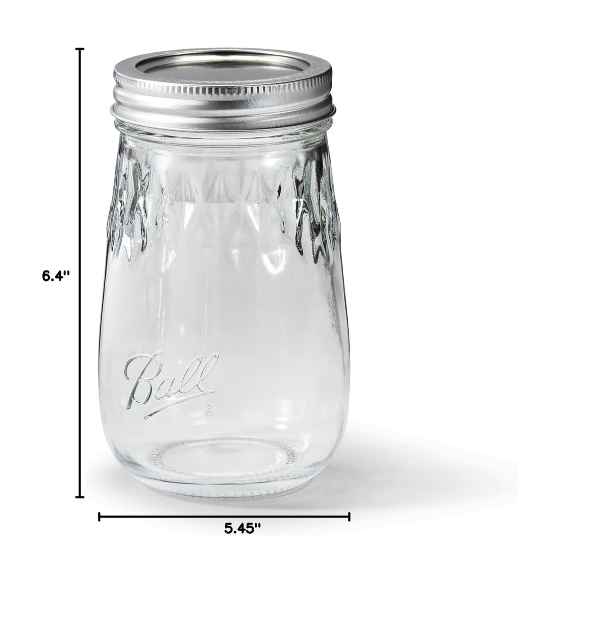 Glass Mason Jar Regular Mouth Pint Size 16 OZ Pack of 8 N37977